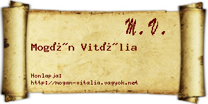 Mogán Vitália névjegykártya
